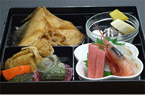 煮魚・刺身弁当